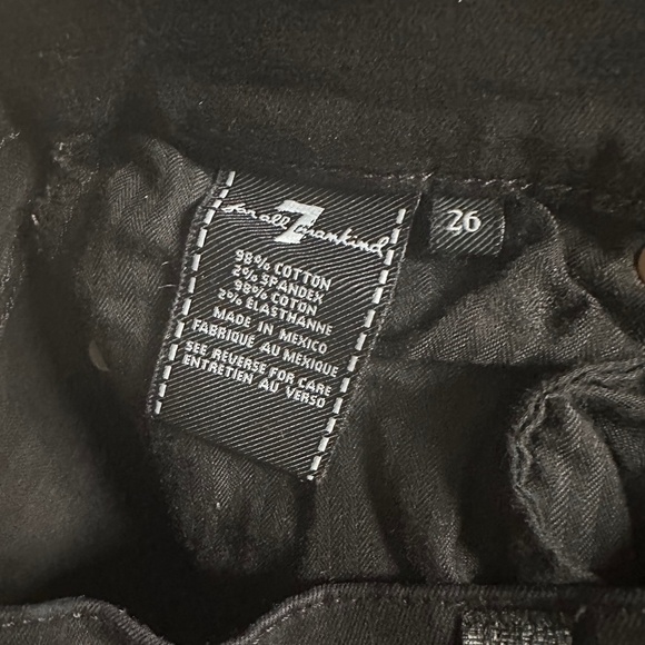 Seven For All Mankind - The Skinny - Crop & Roll Black Jeans in Size 26 - Picture 5 of 7